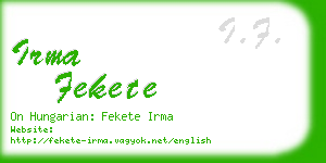 irma fekete business card